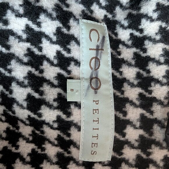Houndstooth Cleo Petite Wool Coat size 8 - Picture 5 of 5
